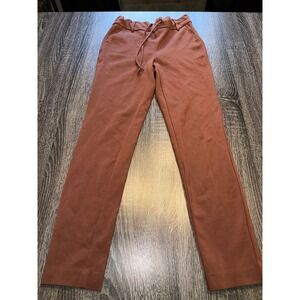 ONE by Chapter One Women's XS/TP Brown Linen Blend Drawstring Waist Pants